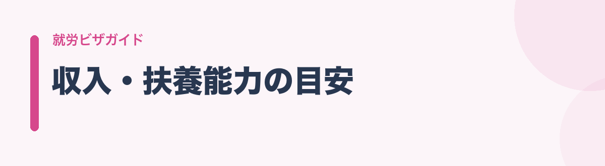 収入・扶養能力の目安