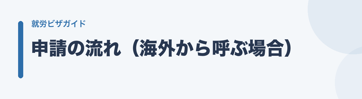 申請の流れ(海外から呼ぶ場合)