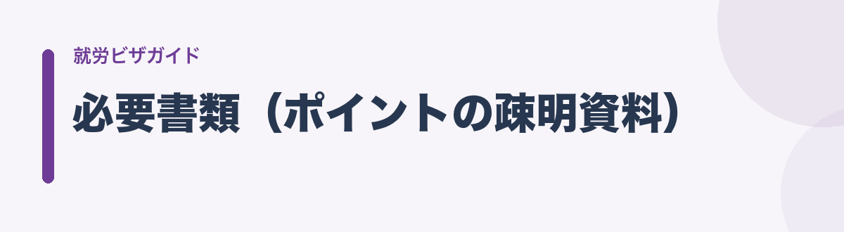 必要書類(ポイントの疎明資料)