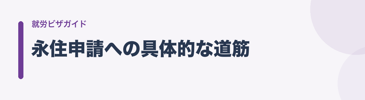永住申請への具体的な道筋