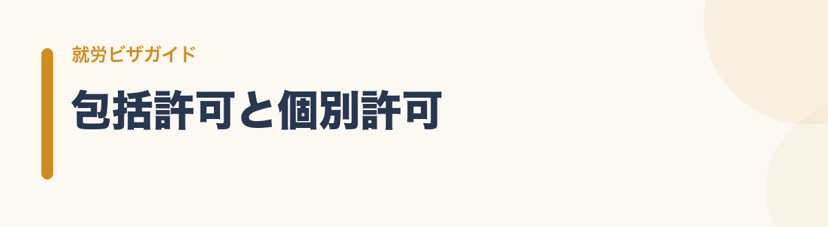 包括許可と個別許可