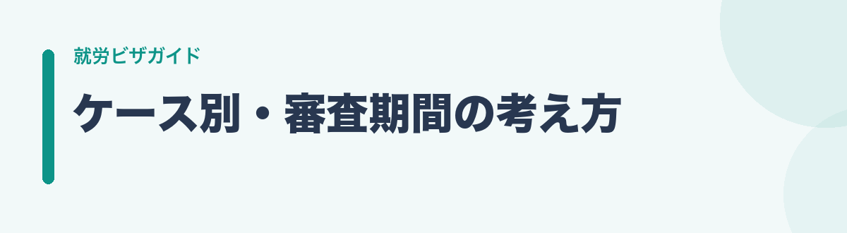 ケース別・審査期間の考え方