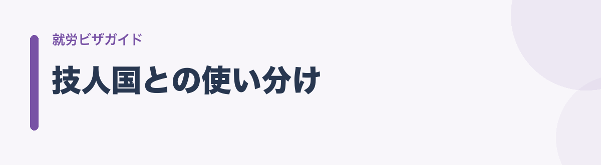 技人国との使い分け